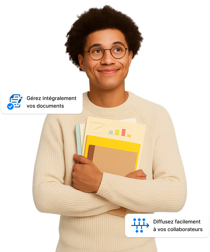 Homme avec document